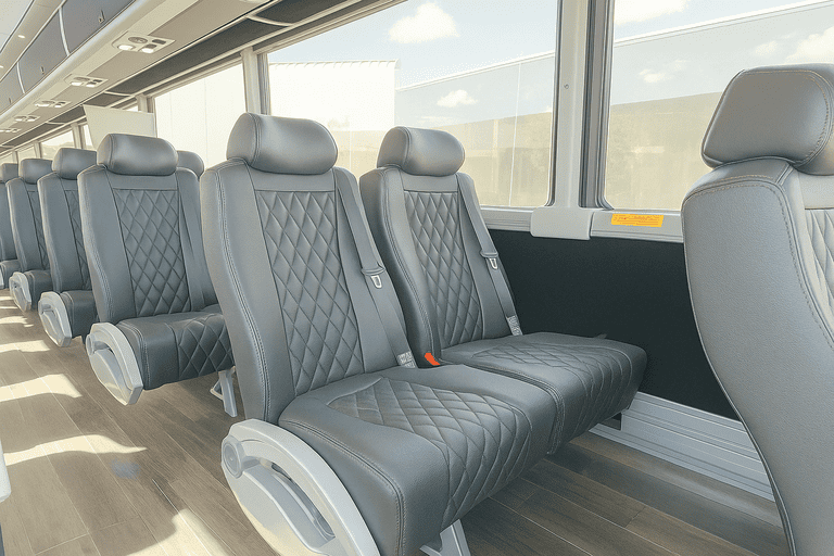 interior of Charter Bus Rental Independence charter bus